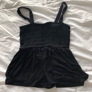small american eagle black tank top